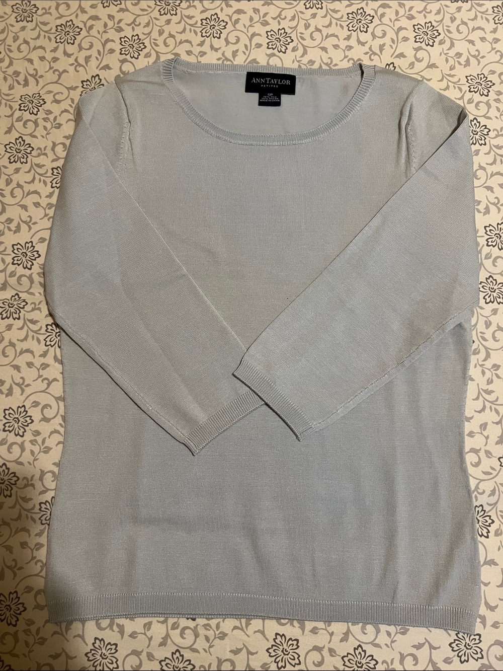 Ann Taylor Pale Blue Scoopneck Sweater